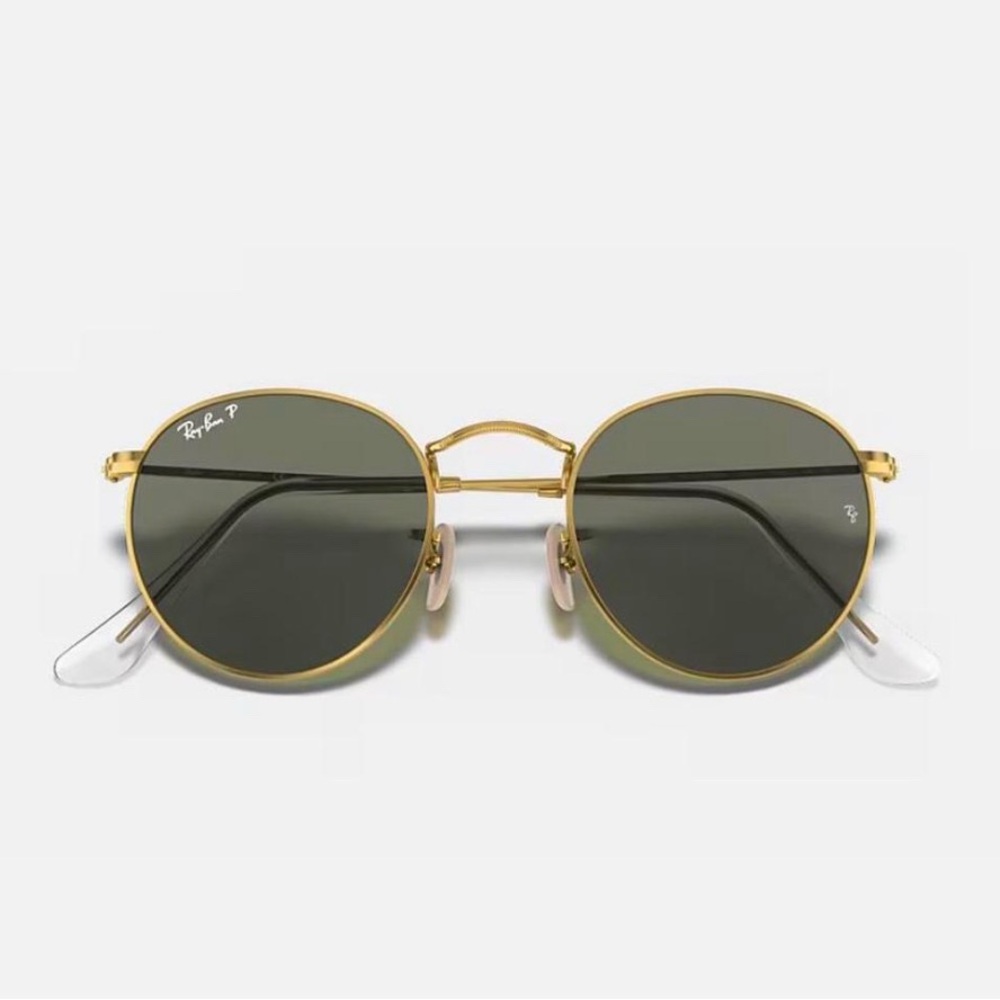 Ray-Ban Gold Frame Sunglasses with Dark Lenses